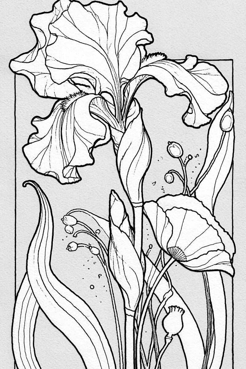 Art Nouveau Botanical Embroidery Complete from Art Nouveau Botanical Embroidery Book 1, a digital embroidery design reference for machine embroidery designs, embroidery patterns and botanical and floral embroidery.