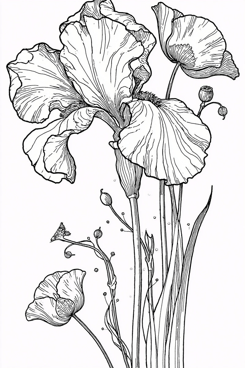 Art Nouveau Botanical Embroidery Complete from Art Nouveau Botanical Embroidery Book 3, a digital embroidery design reference for machine embroidery designs, embroidery patterns and botanical and floral embroidery.
