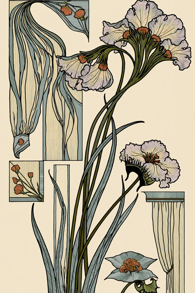 Art Nouveau Fashion And Home from Art Nouveau Needlework Book 3, a digital embroidery design reference for machine embroidery designs, embroidery patterns and embroidery design reference.