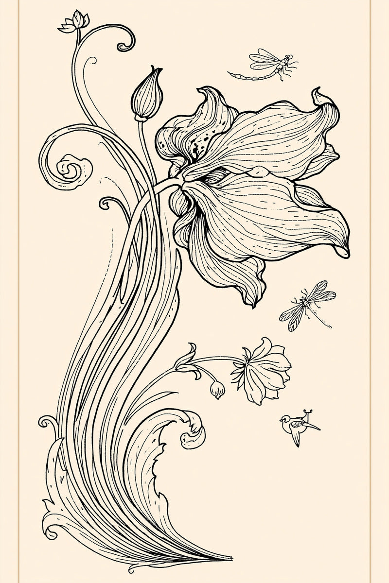 Art Nouveau Mini Accent And 02 from Art Nouveau Needlework Book 4, a digital embroidery design reference for machine embroidery designs, embroidery patterns and small motif and accent designs.