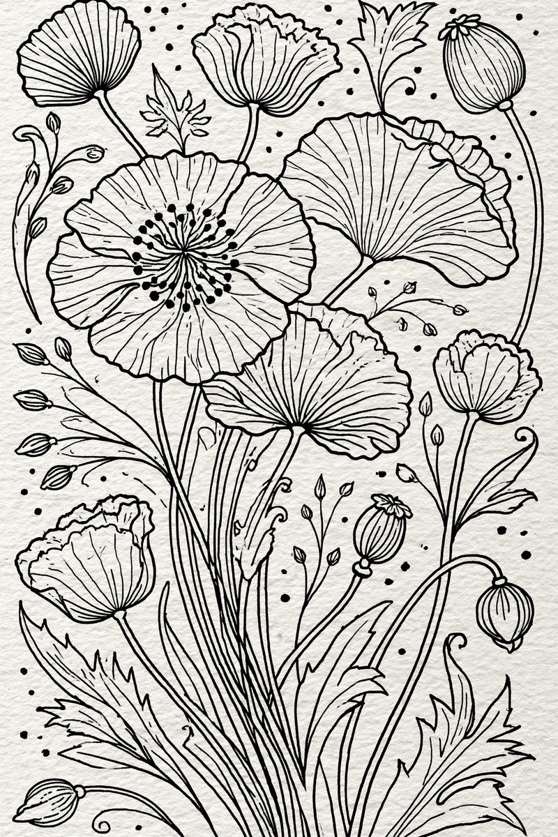 Art Nouveau Mini Floral Library from Art Nouveau Botanical Embroidery Book 1, a digital embroidery design reference for machine embroidery designs, embroidery patterns and small motif and accent designs.