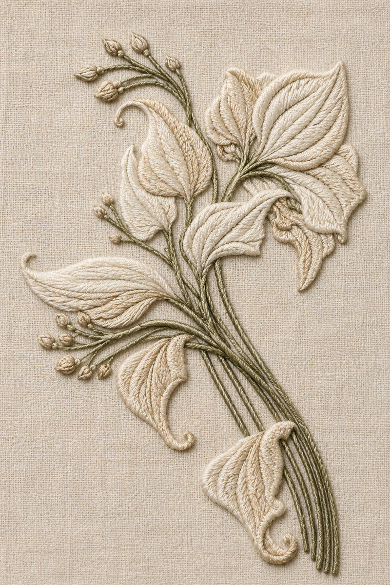 Art Nouveau Napkin Corner 02 from Art Nouveau Needlework Book 1, a digital embroidery design reference for machine embroidery designs, embroidery patterns and corner embroidery.