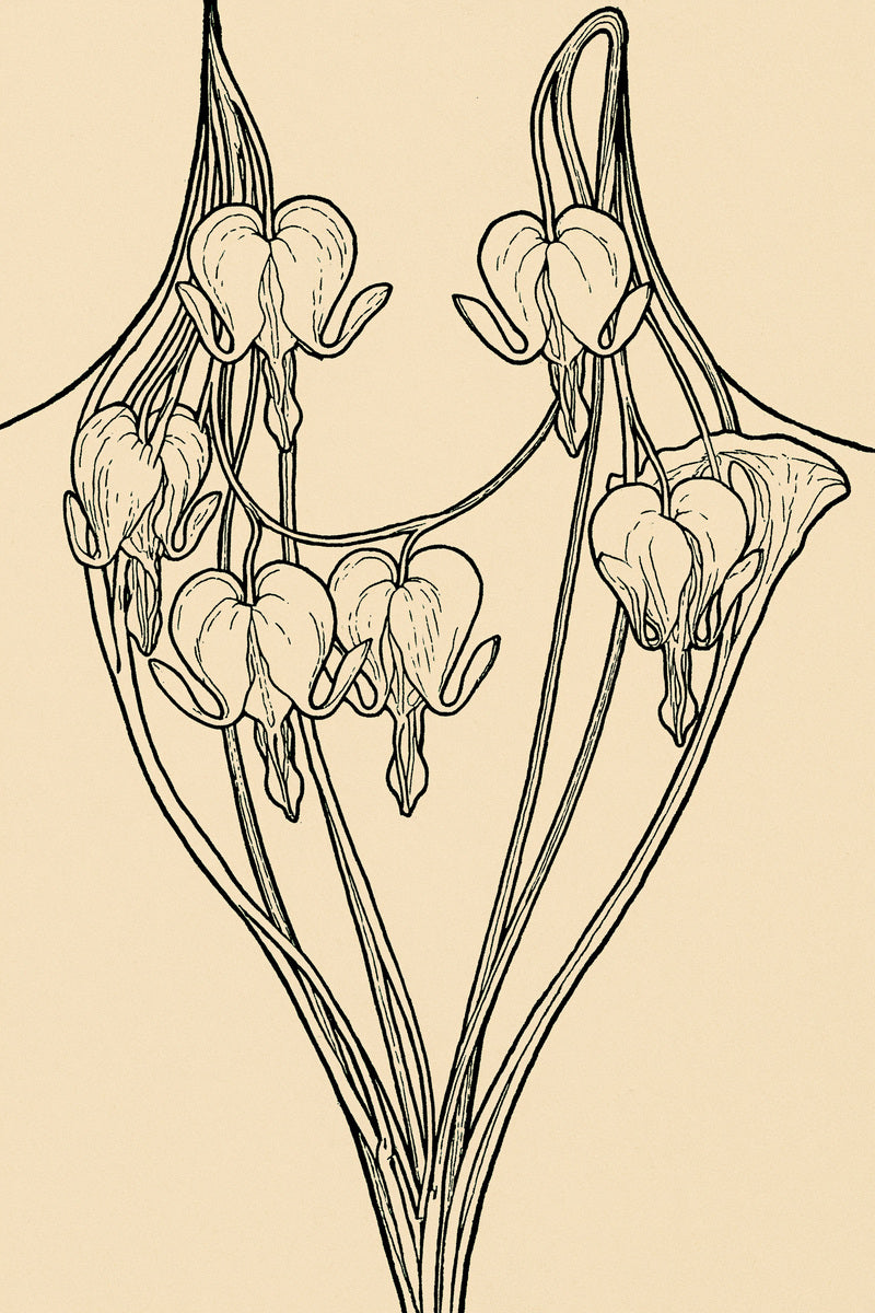Art Nouveau Neckline Motif 02 from Art Nouveau Needlework Book 1, a digital embroidery design reference for machine embroidery designs, embroidery patterns and garment placement ideas.