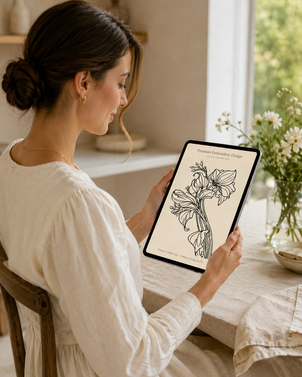 Art Nouveau Needlework from Art Nouveau Needlework Book 1, a digital embroidery design reference for machine embroidery designs, embroidery patterns and embroidery design reference.