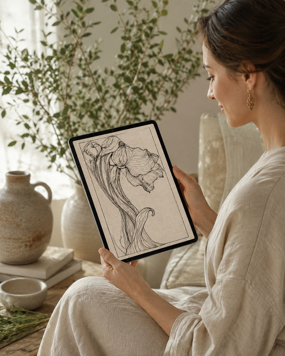 Art Nouveau Needlework from Art Nouveau Needlework Book 4, a digital embroidery design reference for machine embroidery designs, embroidery patterns and embroidery design reference.