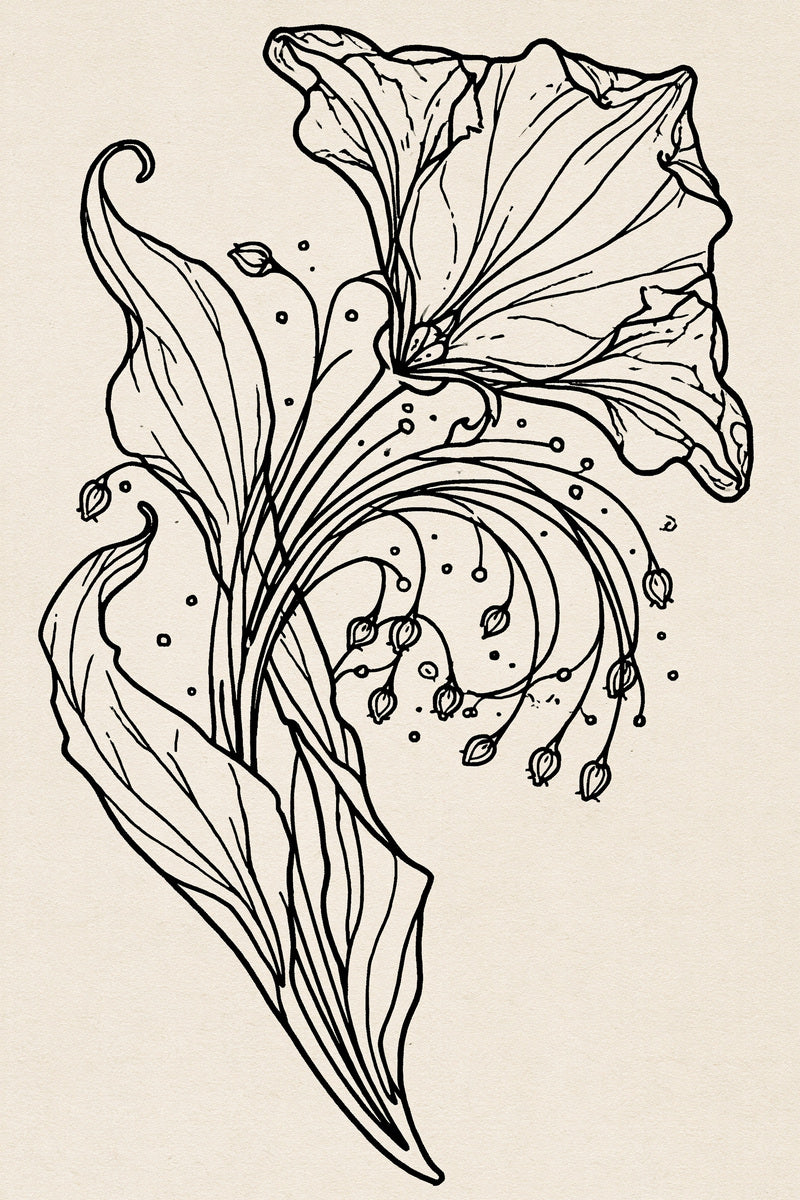 Art Nouveau Pillow Corner Motif from Art Nouveau Botanical Embroidery Book 3, a digital embroidery design reference for machine embroidery designs, embroidery patterns and corner embroidery.