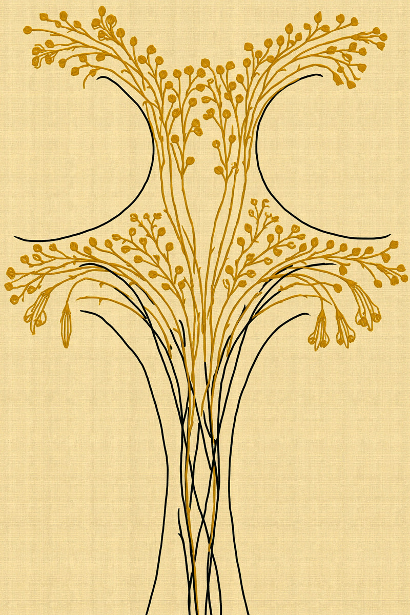 Art Nouveau Statement Yoke Design from Art Nouveau Needlework Book 1, a digital embroidery design reference for machine embroidery designs, embroidery patterns and garment placement ideas.