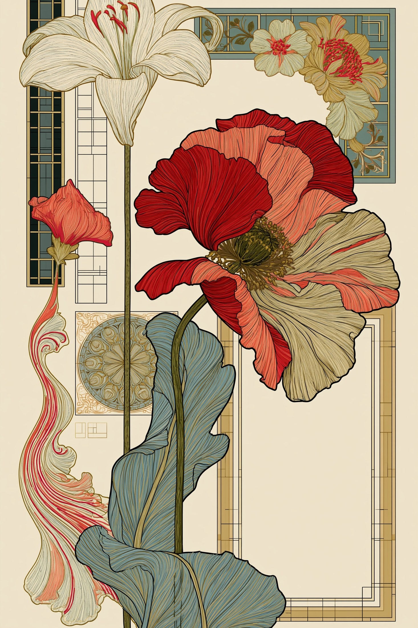 Digital PDF embroidery design bundle cover preview for Botanical Garden Archive Bundle 4, featuring curated embroidery patterns, motif library references and textile design… - preview 12