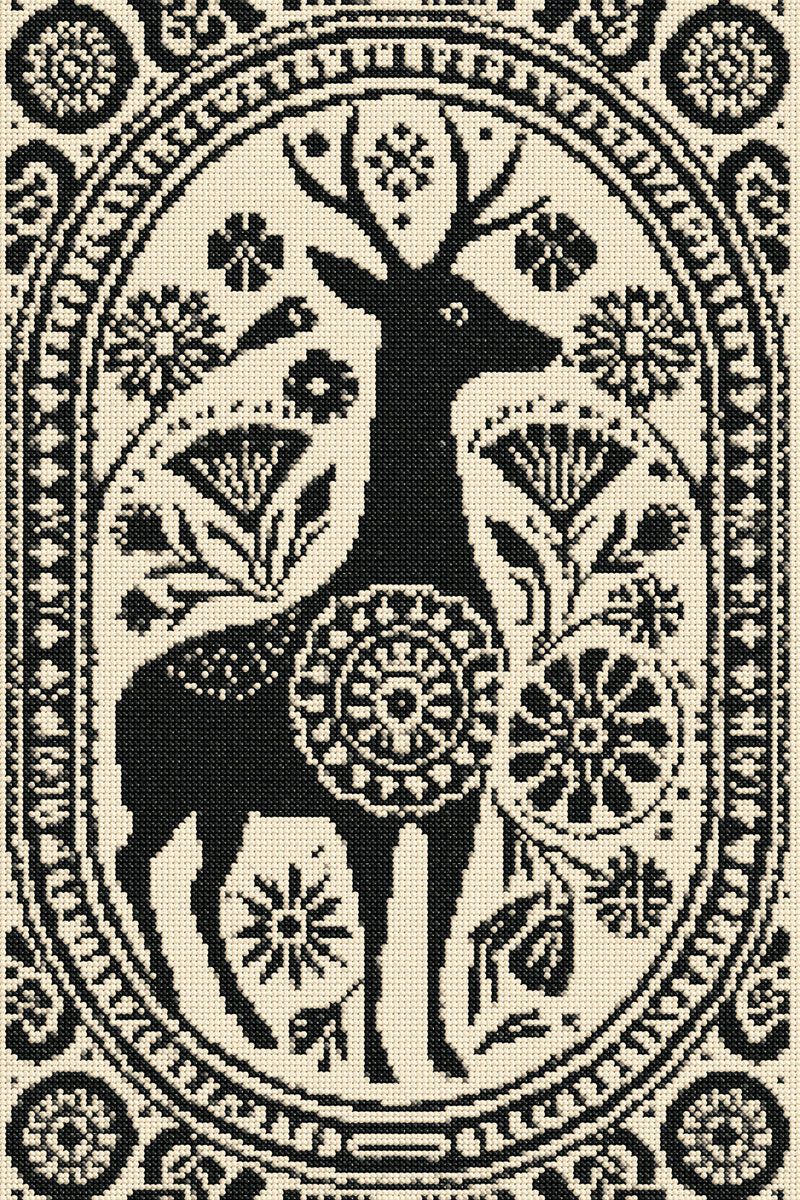 Assisi Colbert Animal Medallion from Colbert Embroidery Studies Book 2, a digital embroidery design reference for machine embroidery designs, embroidery patterns and embroidery design reference.