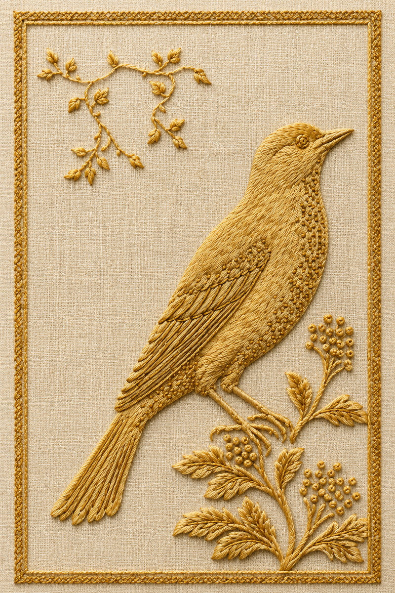 Assisi Inspired Bird Motif from Colbert Embroidery Studies Book 4, a digital embroidery design reference for machine embroidery designs, embroidery patterns and embroidery design reference.