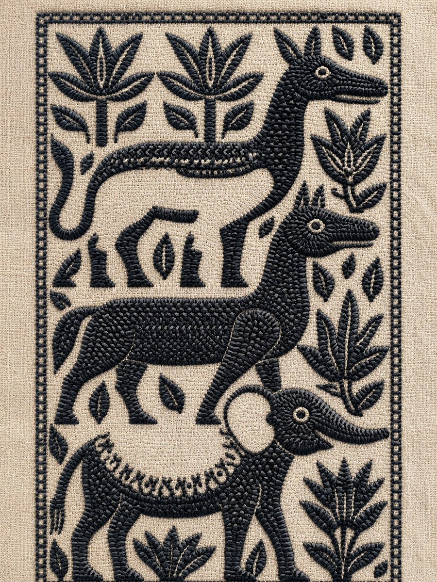Assisi Inspired Border With Animals 02 from Colbert Embroidery Studies Book 2, a digital embroidery design reference for machine embroidery designs, embroidery patterns and border and edge embroidery.