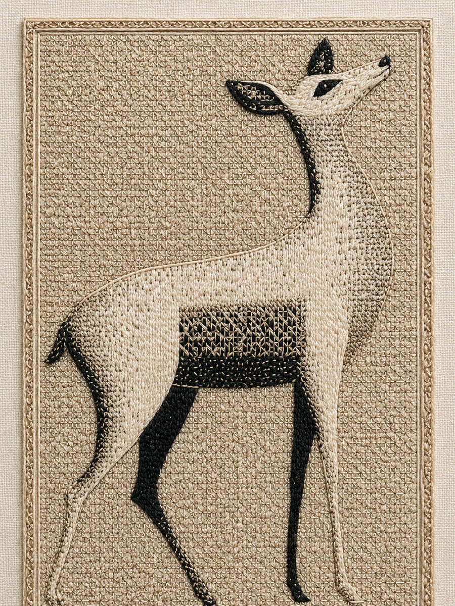Assisi Inspired Deer Motif from Colbert Embroidery Studies Book 2, a digital embroidery design reference for machine embroidery designs, embroidery patterns and embroidery design reference.