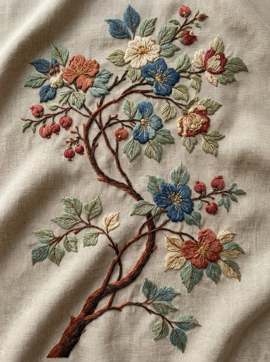 Digital PDF embroidery design bundle cover preview for Botanical Garden Archive Bundle 4, featuring curated embroidery patterns, motif library references and textile design… - preview 21