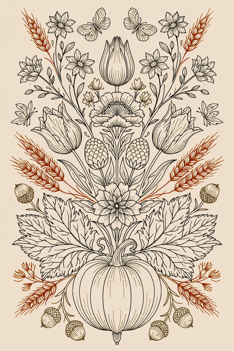 Autumn And Spring Modular Kit from Modular & Combine Friendly Embroidery Systems Book 1, a digital embroidery design reference for machine embroidery designs, embroidery patterns and embroidery design reference.