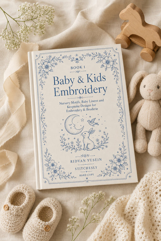 Baby And Kids Embroidery 1 Book from Baby & Kids Embroidery Book 1, a digital embroidery design reference for machine embroidery designs, embroidery patterns and baby and keepsake embroidery.