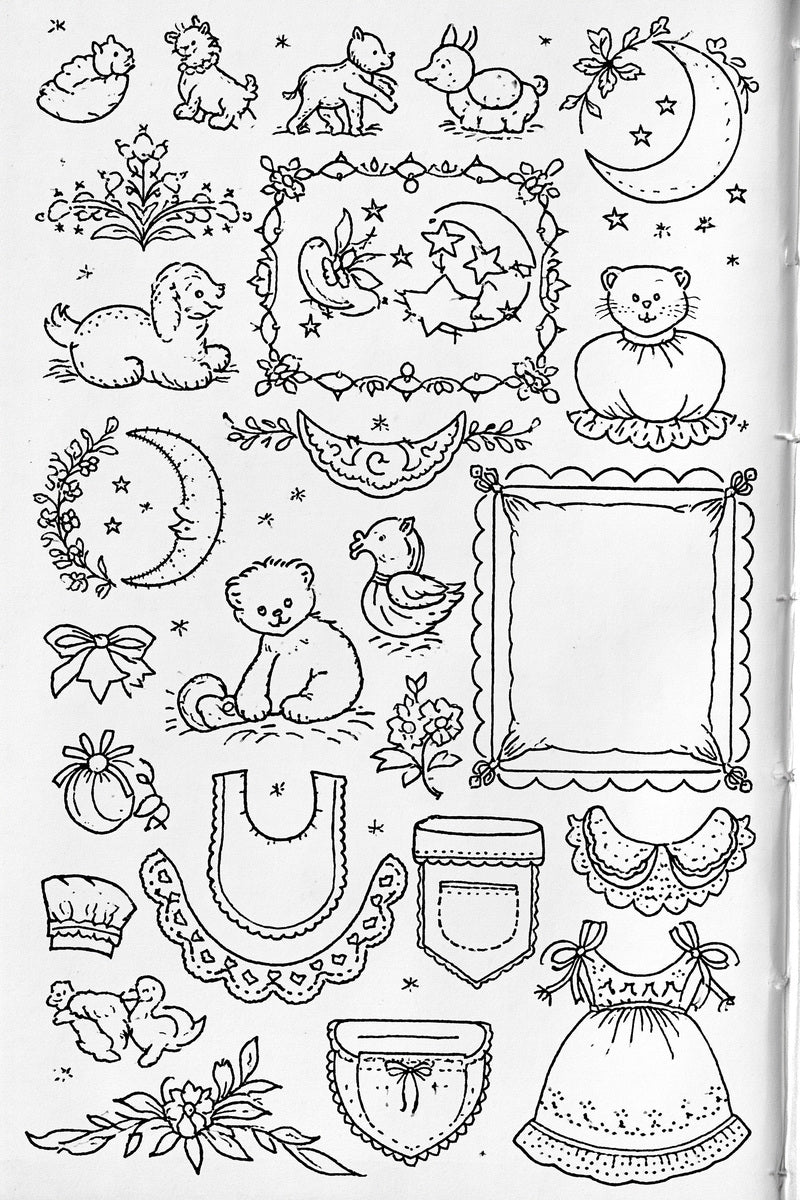 Baby And Kids Embroidery Placement from Baby & Kids Embroidery Book 3, a digital embroidery design reference for machine embroidery designs, embroidery patterns and lace and broderie details.