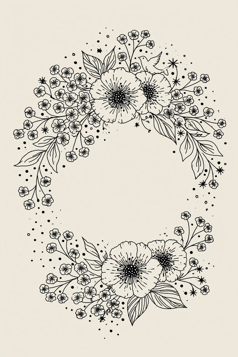 Baby Blessing Floral Wreath Baby from Baby & Kids Embroidery Book 2, a digital embroidery design reference for machine embroidery designs, embroidery patterns and frames and monogram spaces.