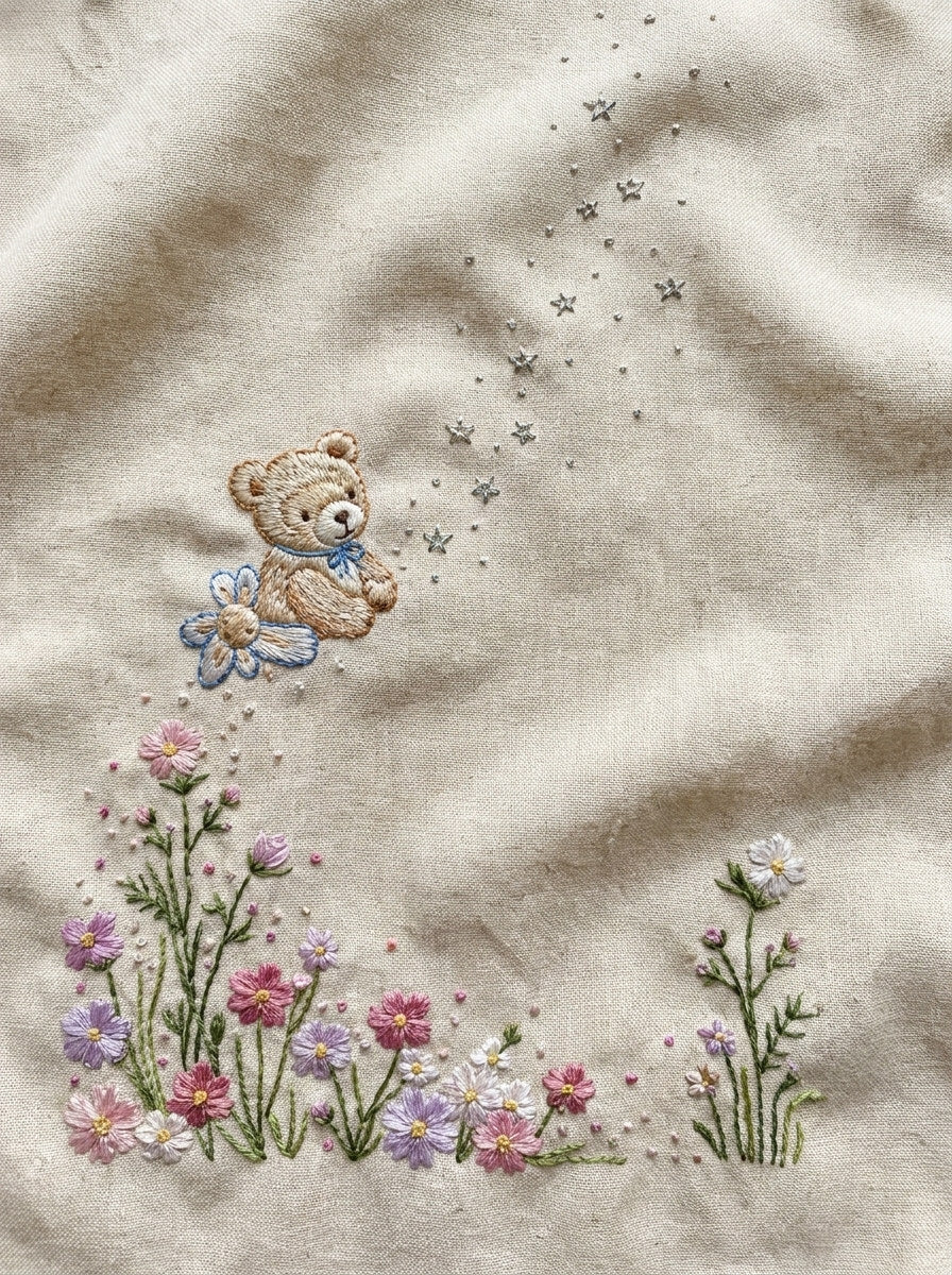 Baby Burp Cloth Motif Baby And Kids Embroidery 1 Png from Baby & Kids Embroidery Book 1, a digital embroidery design reference for machine embroidery designs, embroidery patterns and baby and keepsake embroidery.