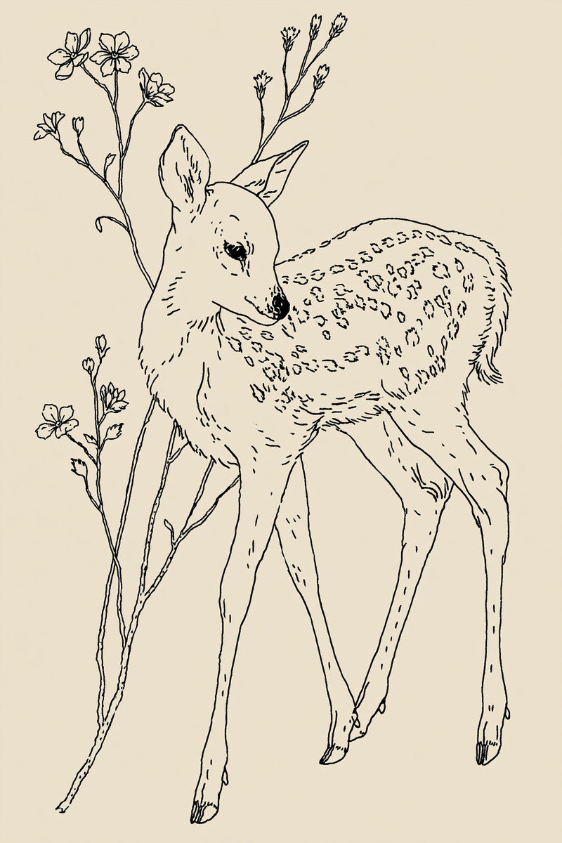 Baby Deer Motif Baby And from Baby & Kids Embroidery Book 2, a digital embroidery design reference for machine embroidery designs, embroidery patterns and baby and keepsake embroidery.