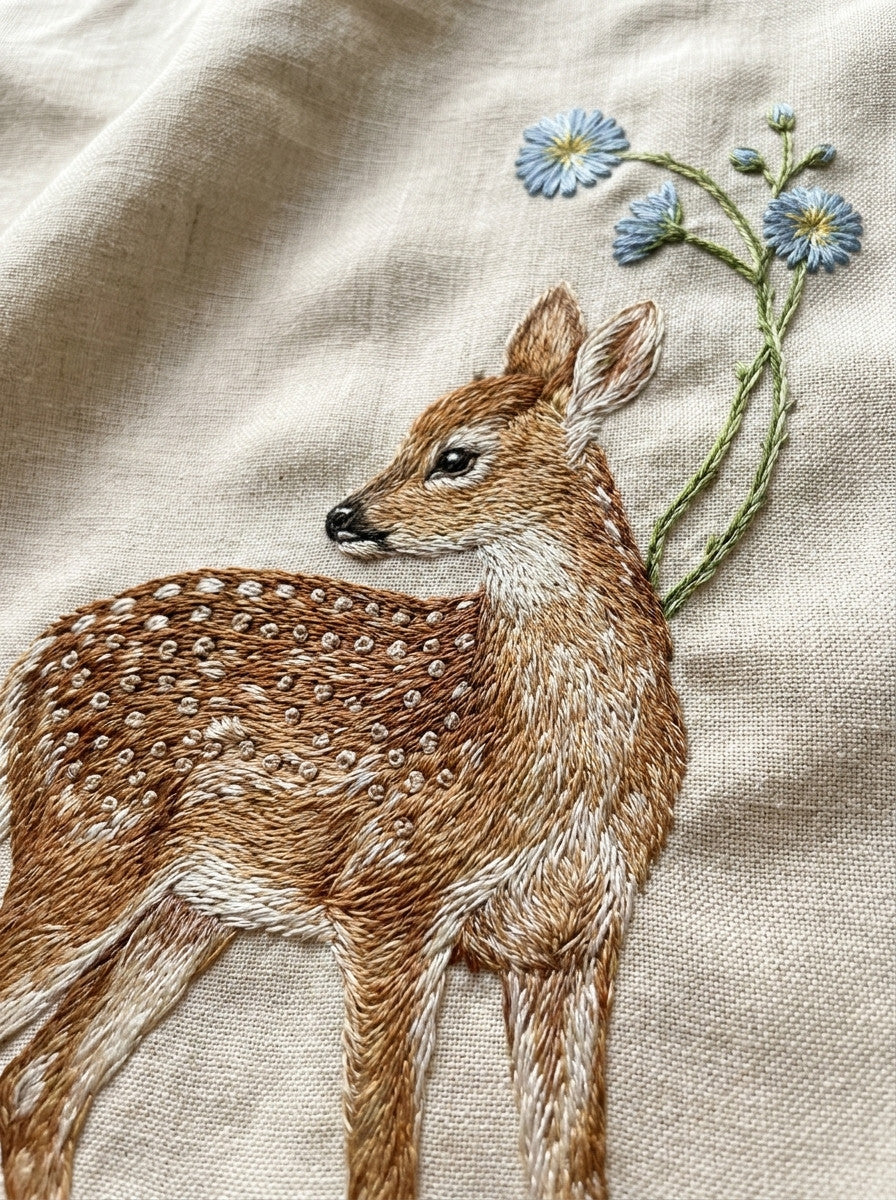 Baby Deer Motif Baby And Kids Embroidery 1 Png from Baby & Kids Embroidery Book 1, a digital embroidery design reference for machine embroidery designs, embroidery patterns and baby and keepsake embroidery.