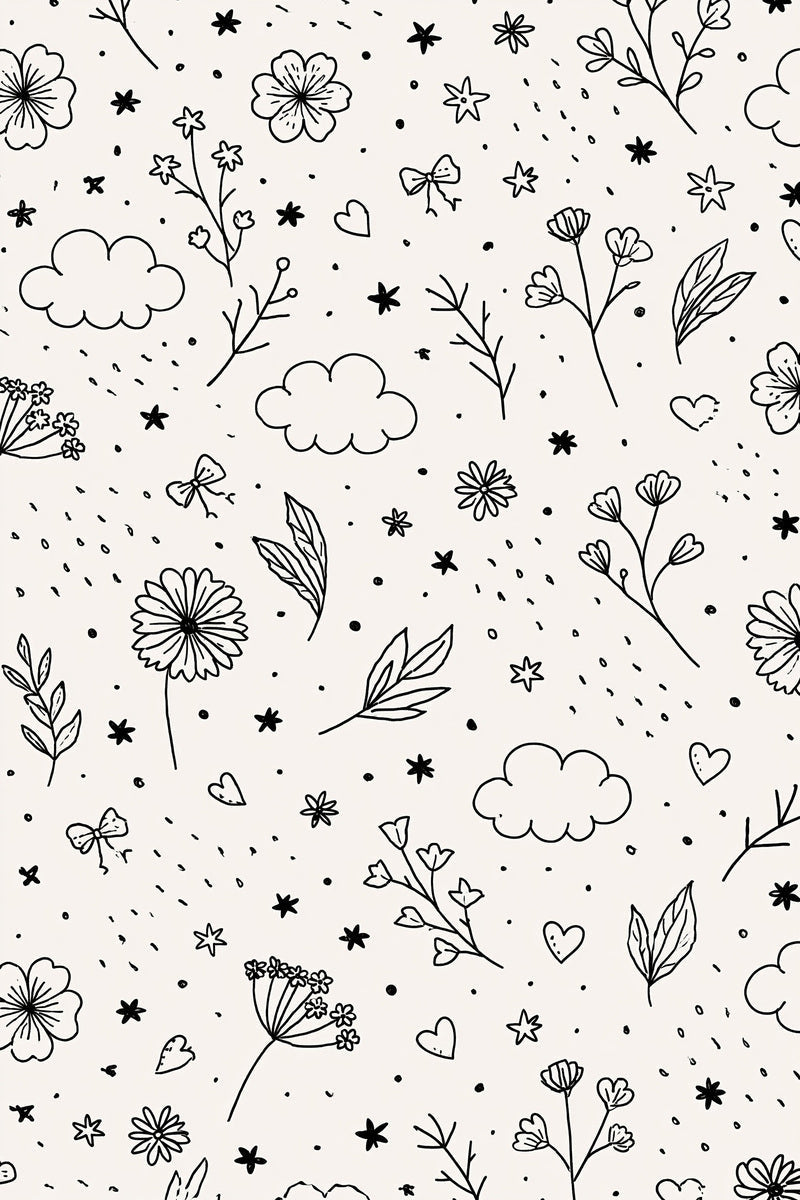 Original soft nursery filler design plate from Baby & Kids Embroidery Edition 3, a digital PDF embroidery design book.