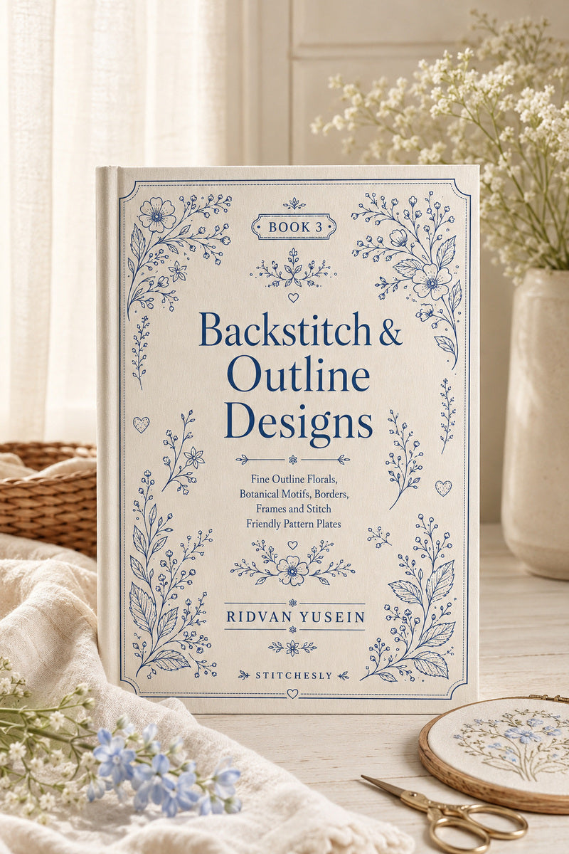 Backstitch And Outline Designs 3 Book from Backstitch & Outline Designs Book 3, a digital embroidery design reference for machine embroidery designs, embroidery patterns and embroidery design reference.