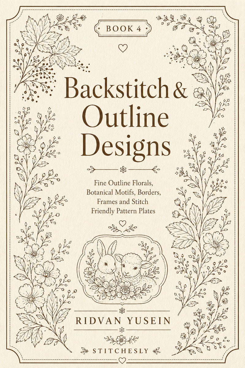 Backstitch And Outline Designs 4 Book from Backstitch & Outline Designs Book 4, a digital embroidery design reference for machine embroidery designs, embroidery patterns and embroidery design reference.