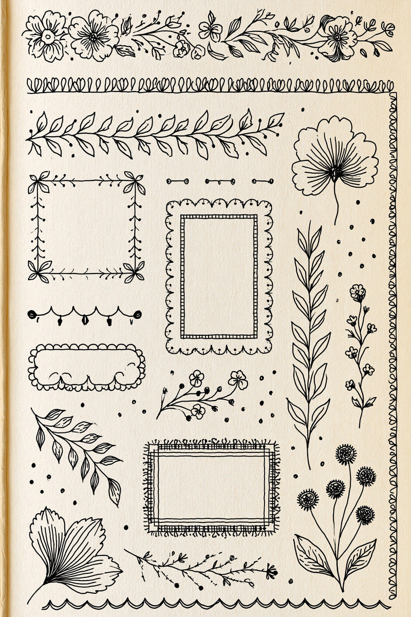 Backstitch And Outline Embroidery Pattern 02 from Backstitch & Outline Designs Book 2, a digital embroidery design reference for machine embroidery designs, embroidery patterns and embroidery design reference.