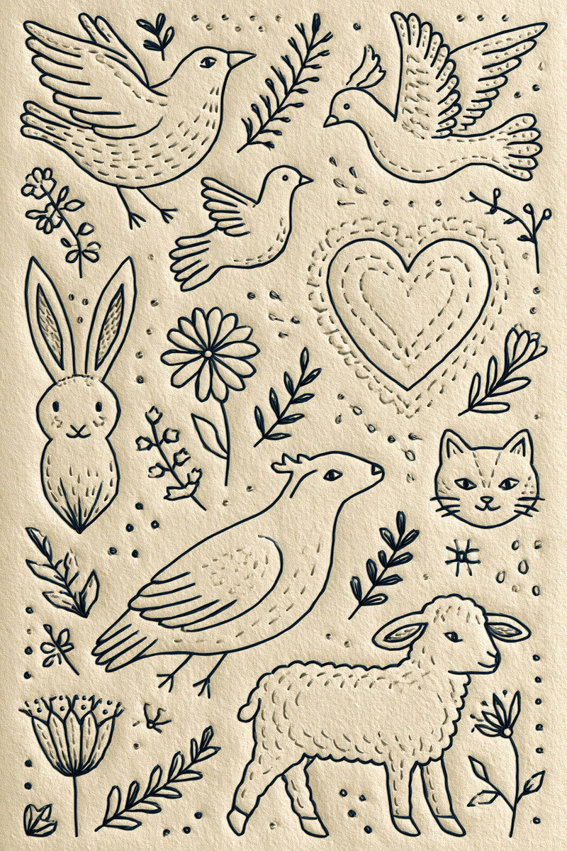 Backstitch And Outline Embroidery Pattern from Backstitch & Outline Designs Book 2, a digital embroidery design reference for machine embroidery designs, embroidery patterns and embroidery design reference.