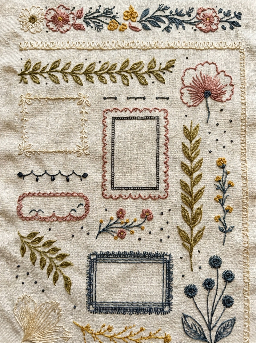 Backstitch And Outline Embroidery Pattern from Backstitch & Outline Designs Book 2, a digital embroidery design reference for machine embroidery designs, embroidery patterns and embroidery design reference.