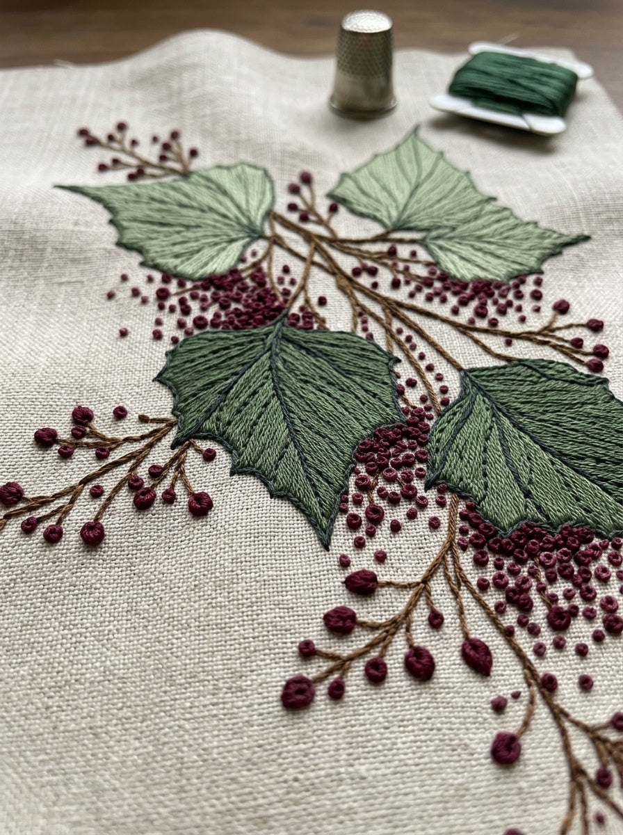Backstitch Cuff Leaf Border Backstitch from Backstitch & Outline Designs Book 1, a digital embroidery design reference for machine embroidery designs, embroidery patterns and border and edge embroidery.
