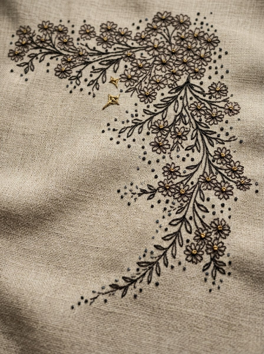Digital PDF embroidery design bundle cover preview for Monochrome Stitch Language Bundle 1, featuring curated embroidery patterns, motif library references and textile design… - preview 26
