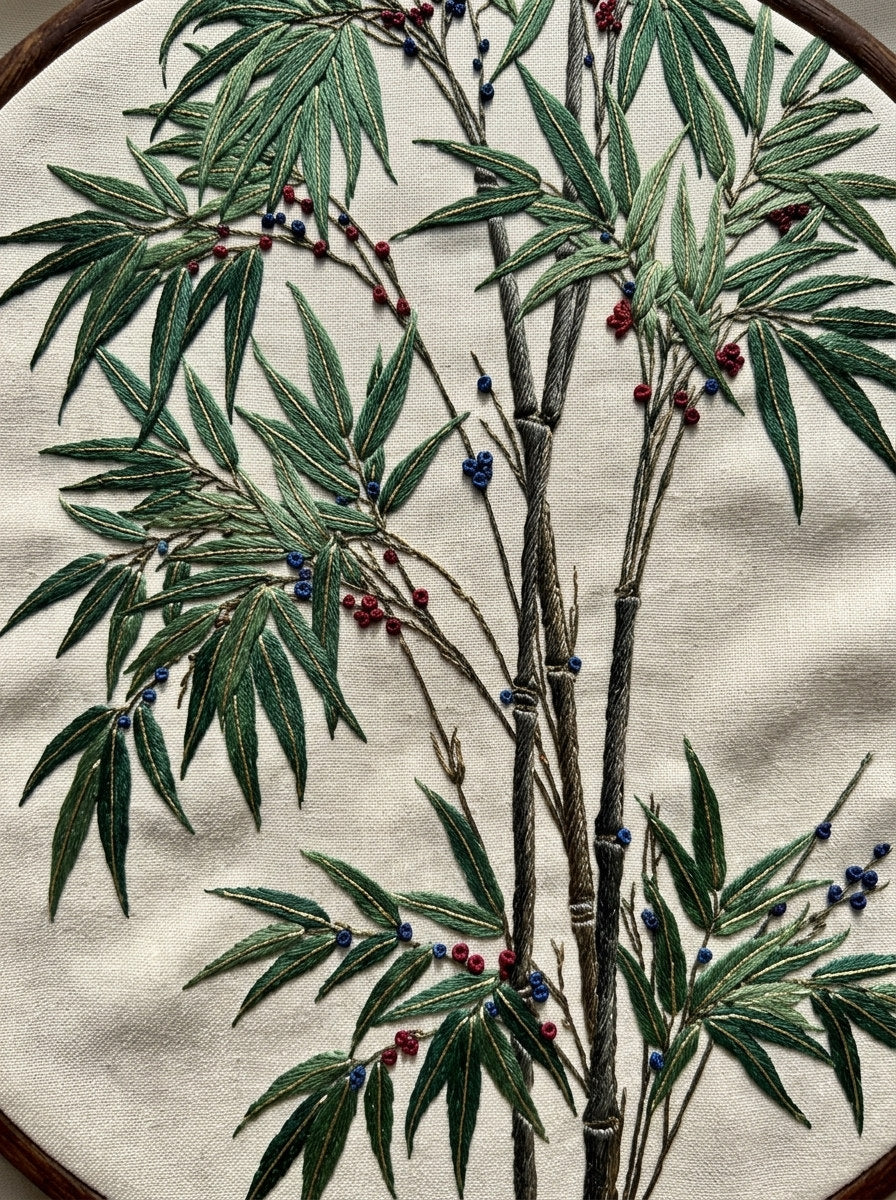 Bamboo Border Unit East Asian from East Asian Inspired Embroidery Book 3, a digital embroidery design reference for machine embroidery designs, embroidery patterns and border and edge embroidery.