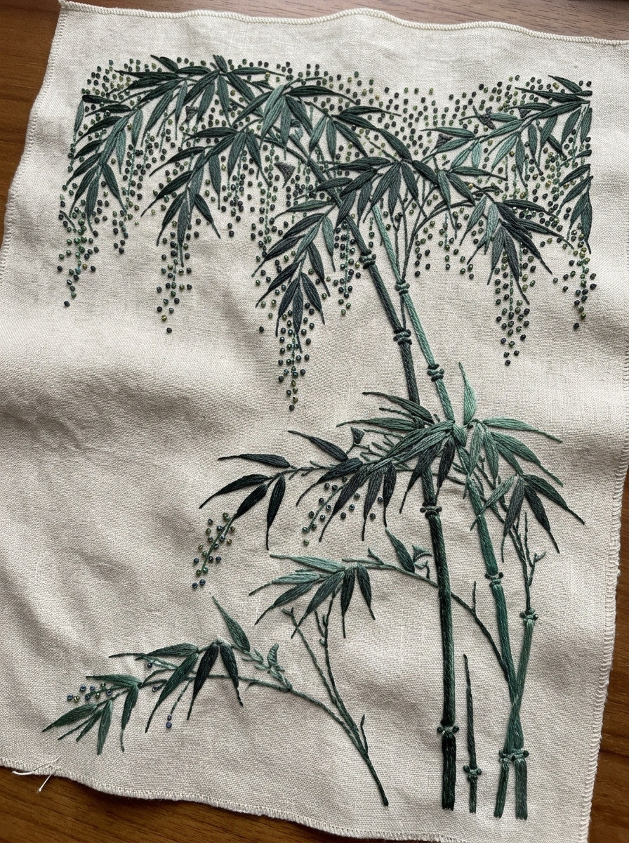 Bamboo Border Unit East Asian from East Asian Inspired Embroidery Book 5, a digital embroidery design reference for machine embroidery designs, embroidery patterns and border and edge embroidery.