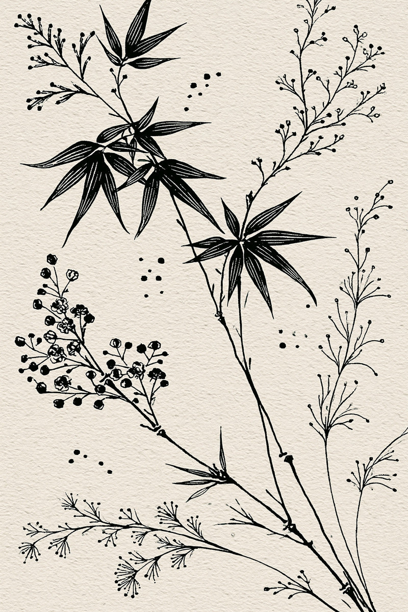 Bamboo Branch And Minimal Botanical from East Asian Inspired Embroidery Book 6, a digital embroidery design reference for machine embroidery designs, embroidery patterns and small motif and accent designs.