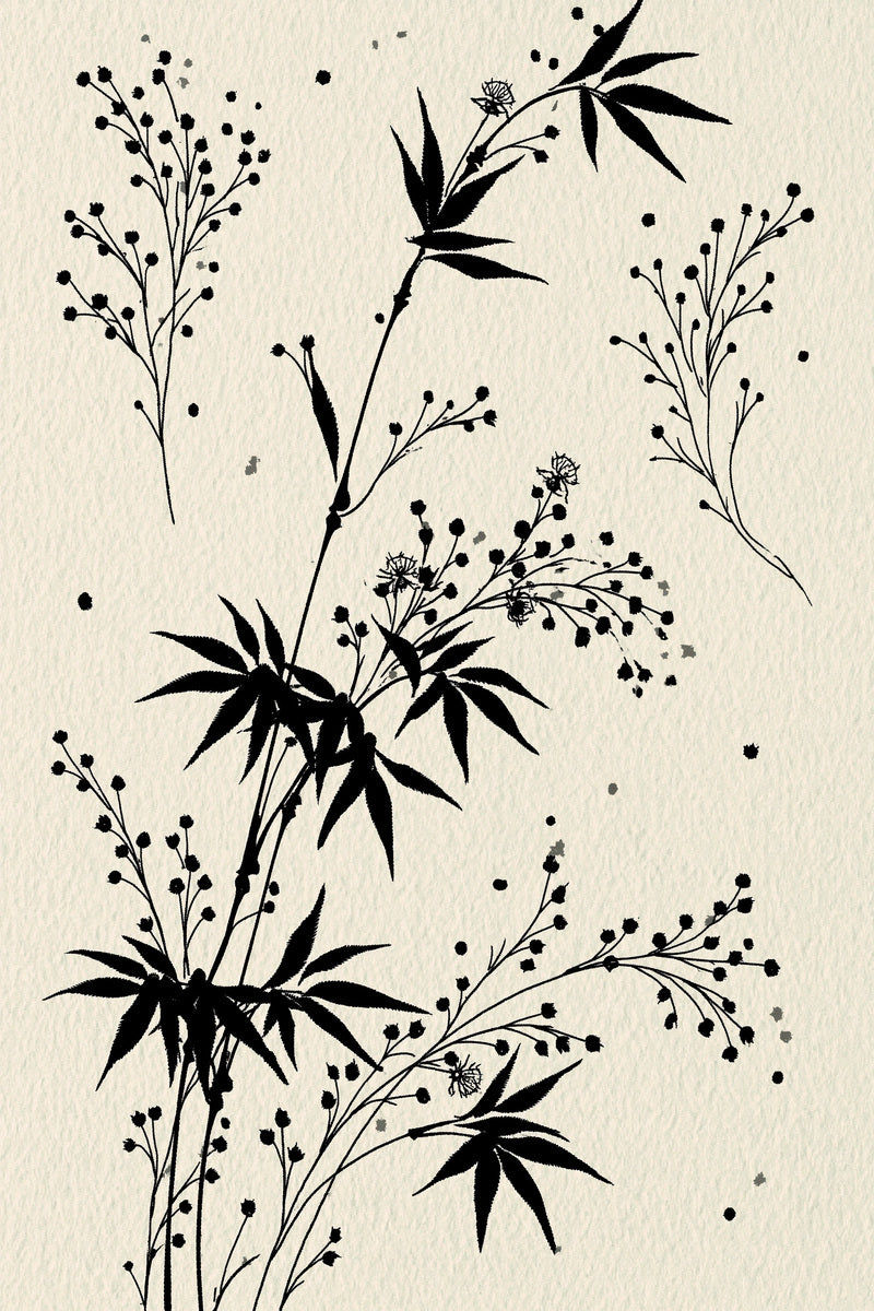 Bamboo Branch And Minimal Botanical from East Asian Inspired Embroidery Book 8, a digital embroidery design reference for machine embroidery designs, embroidery patterns and small motif and accent designs.