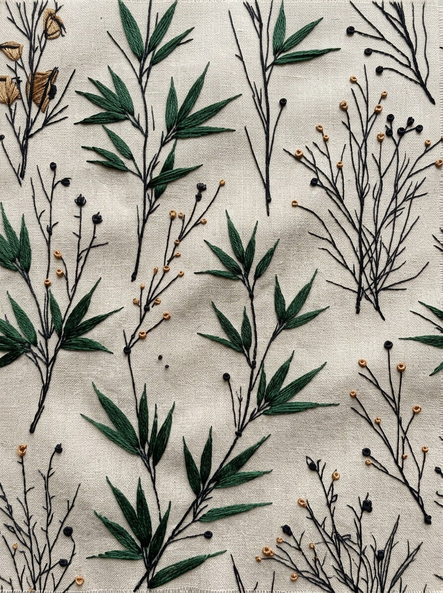 Bamboo Sprigs Branches And Minimal from East Asian Inspired Embroidery Book 7, a digital embroidery design reference for machine embroidery designs, embroidery patterns and small motif and accent designs.