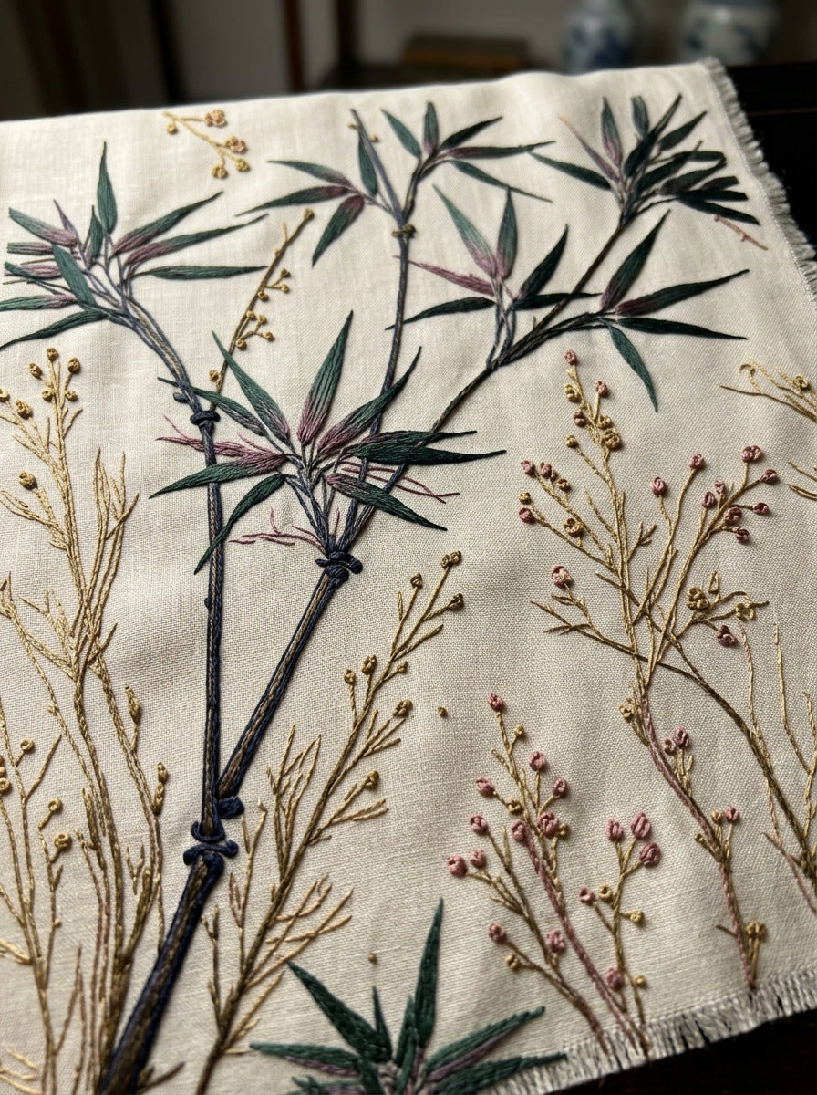 Bamboo Sprigs Branches And Minimal from East Asian Inspired Embroidery Book 5, a digital embroidery design reference for machine embroidery designs, embroidery patterns and small motif and accent designs.