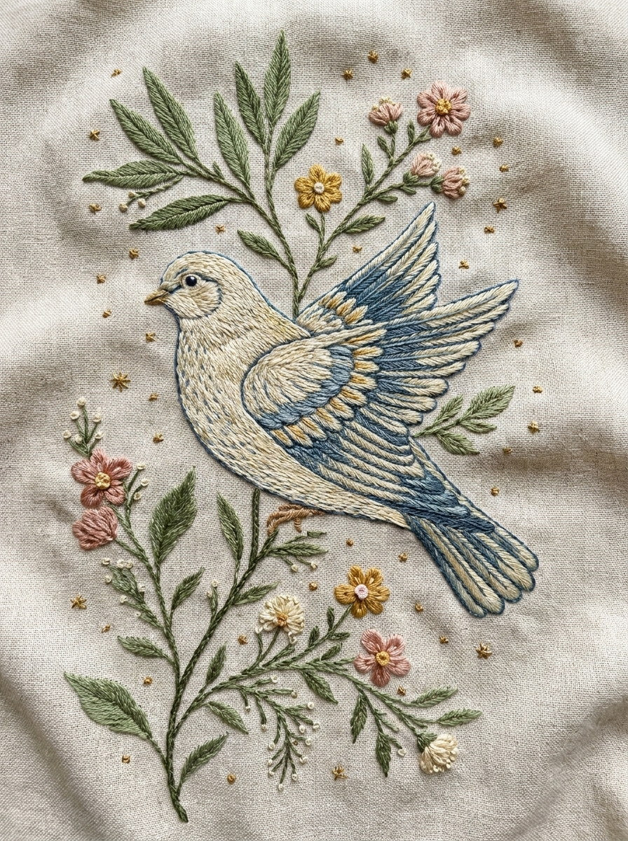 Baptism Dove Keepsake Motif Baby And Kids 3 Png from Baby & Kids Embroidery Book 4, a digital embroidery design reference for machine embroidery designs, embroidery patterns and baby and keepsake embroidery.