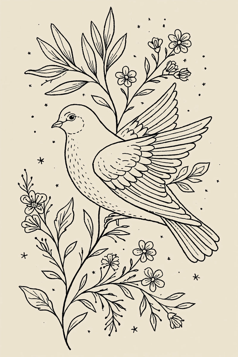 Baptism Dove Keepsake Motif Baby from Baby & Kids Embroidery Book 4, a digital embroidery design reference for machine embroidery designs, embroidery patterns and baby and keepsake embroidery.