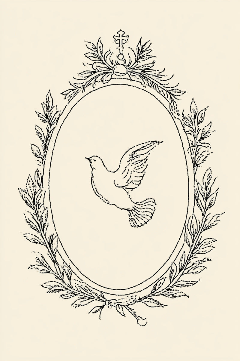 Baptism Linen Frame from Church Embroidery & Sacred Ornament Book 2, a digital embroidery design reference for machine embroidery designs, embroidery patterns and frames and monogram spaces.