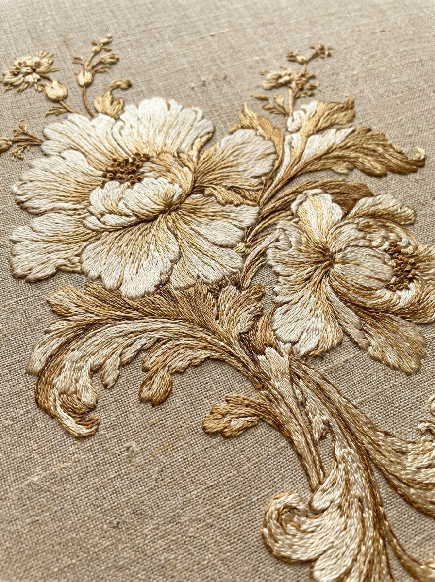 Baroque Floral Border from Baroque Scrollwork & Luxury Ornament Book 3, a digital embroidery design reference for machine embroidery designs, embroidery patterns and border and edge embroidery.