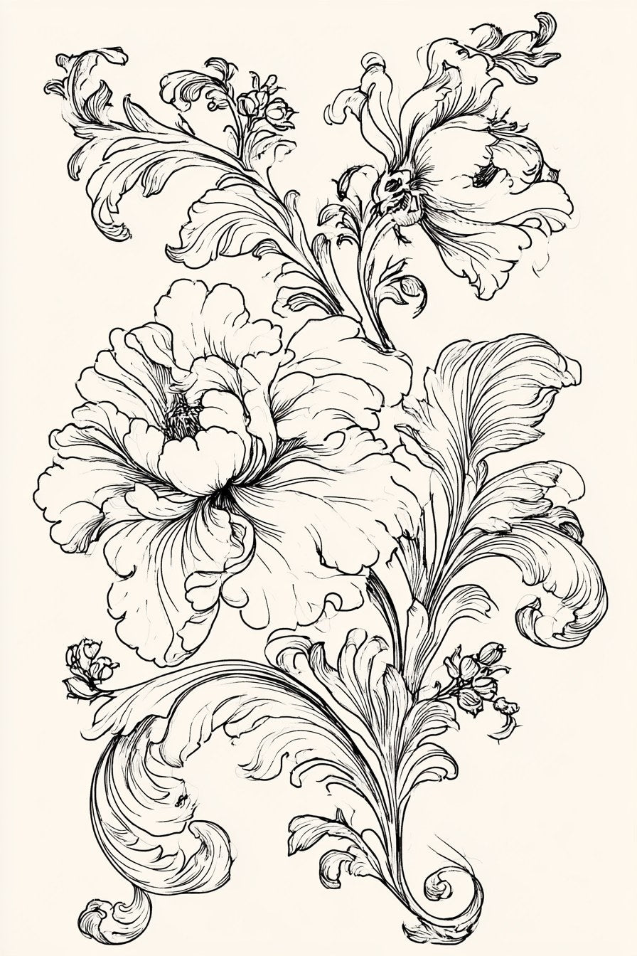 Digital PDF embroidery design bundle cover preview for Ornamental Borders & Baroque Frames Bundle 4, featuring curated embroidery patterns, motif library references and textile… - preview 13