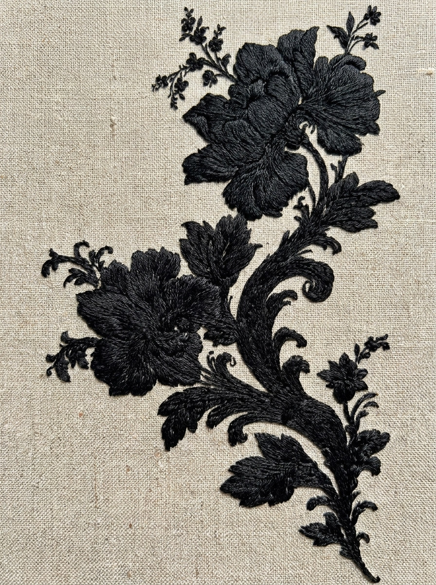 Baroque Floral Border from Baroque Scrollwork & Luxury Ornament Book 2, a digital embroidery design reference for machine embroidery designs, embroidery patterns and border and edge embroidery.