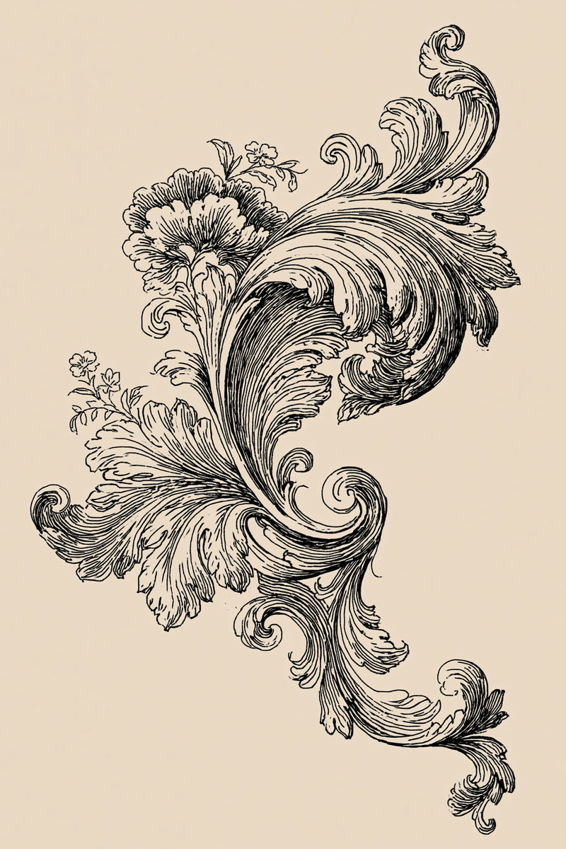 Baroque Napkin Corner 02 from Napkins, Table Runners & Kitchen Linens Book 2, a digital embroidery design reference for machine embroidery designs, embroidery patterns and border and edge embroidery.