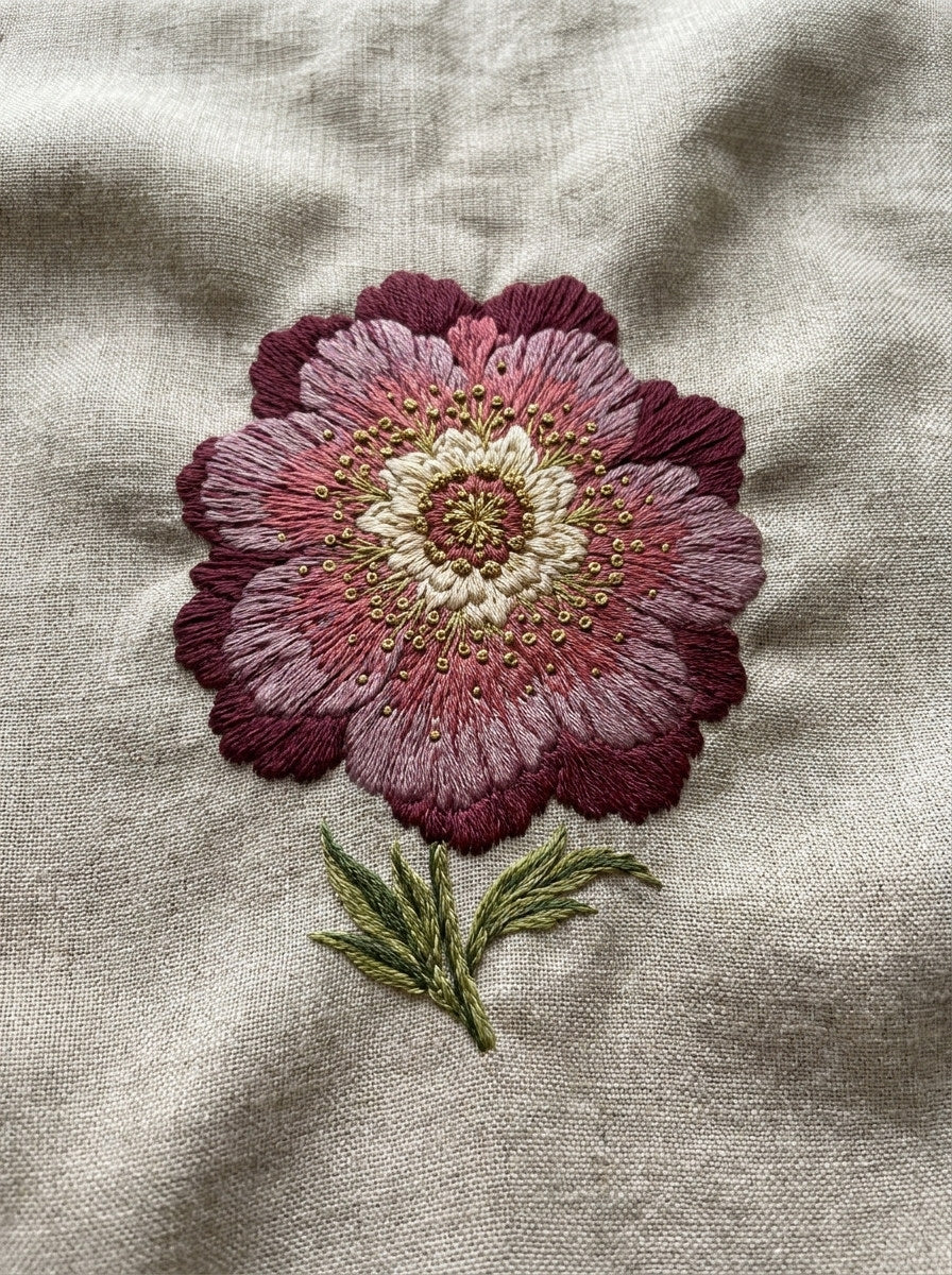 Baroque Petal Rosette Neo Baroque from Neo Baroque Petal Forms Book 1, a digital embroidery design reference for machine embroidery designs, embroidery patterns and botanical and floral embroidery.