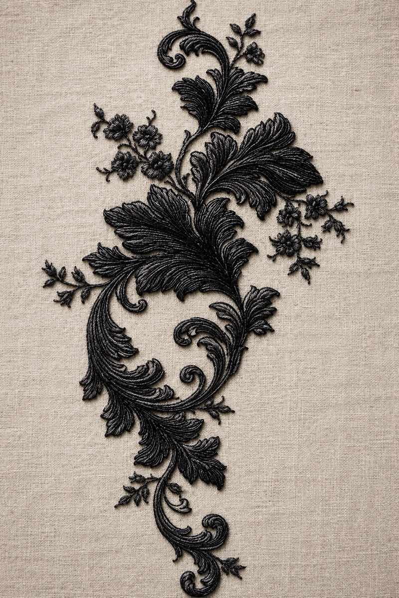 Baroque Runner Border from Napkins, Table Runners & Kitchen Linens Book 3, a digital embroidery design reference for machine embroidery designs, embroidery patterns and border and edge embroidery.
