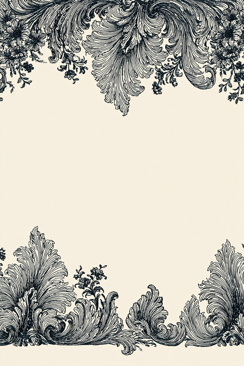 Baroque Sleeve Edge Ornament from Neckline & Collar Embroidery Designs Book 1, a digital embroidery design reference for machine embroidery designs, embroidery patterns and border and edge embroidery.