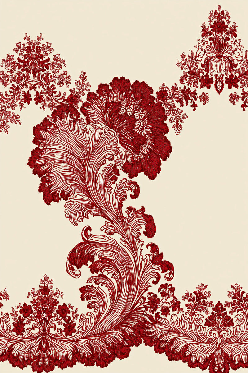 Baroque Sleeve Edge Ornament from Neckline & Collar Embroidery Designs Book 4, a digital embroidery design reference for machine embroidery designs, embroidery patterns and border and edge embroidery.