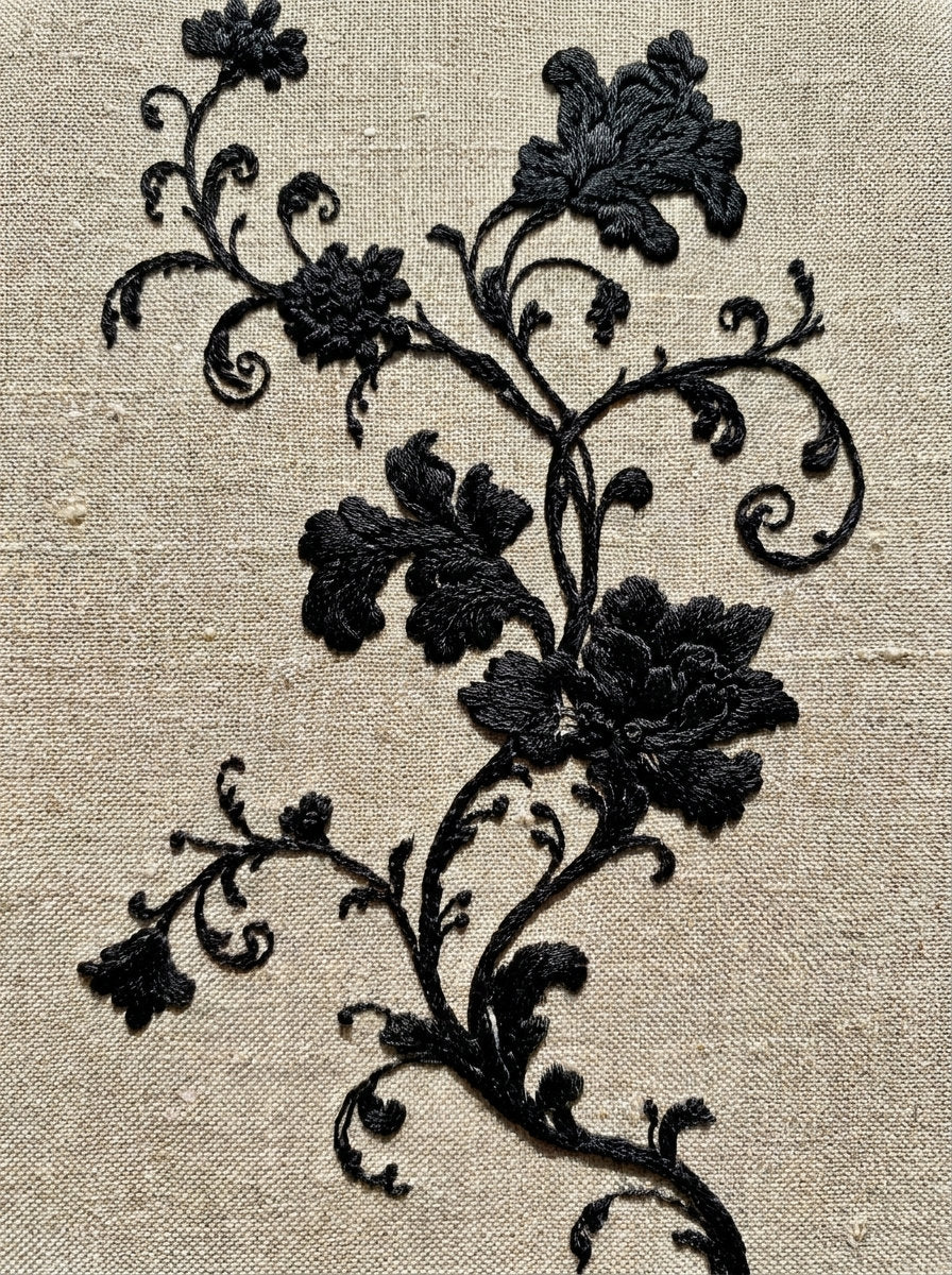Baroque Vine Scroll Motif from Baroque Scrollwork & Luxury Ornament Book 2, a digital embroidery design reference for machine embroidery designs, embroidery patterns and embroidery design reference.